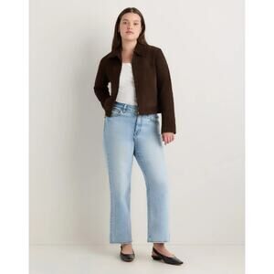 Quince Curvy Bella Stretch Relaxed Straight Jeans Size 28 $128 MSRP